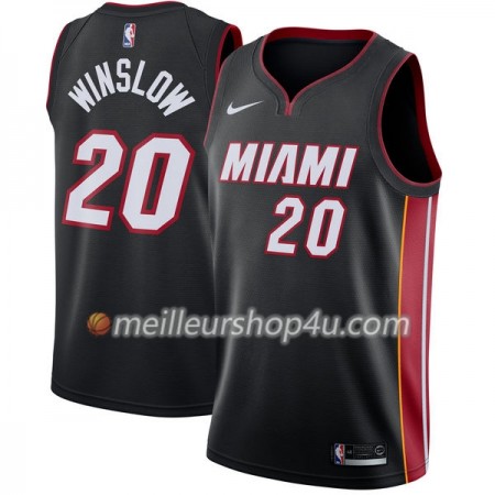Maillot Basket Homme Miami Heat Justise Winslow 20 Nike 2017-18 Noir Swingman